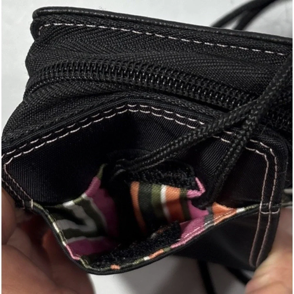Wenger Swiss Army The Rhea Camera Case Black Pink Stitch Pouch Crossbody EUC